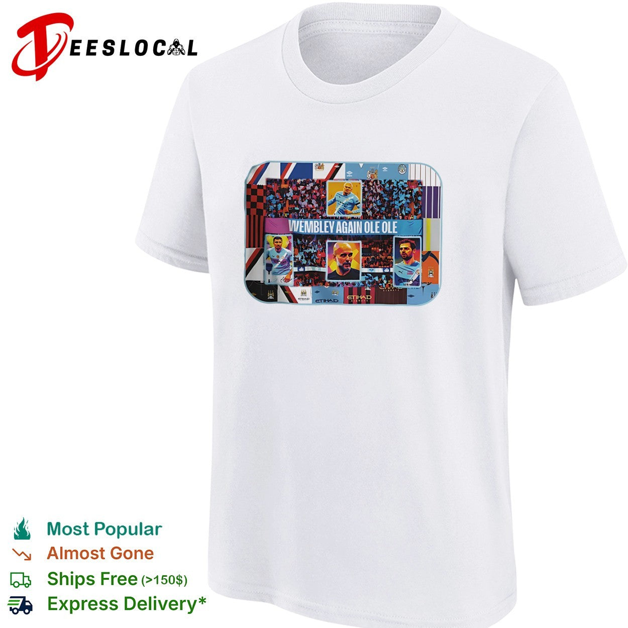Erling Haaland Rodri Pep Guardiola Manchester City shirt
