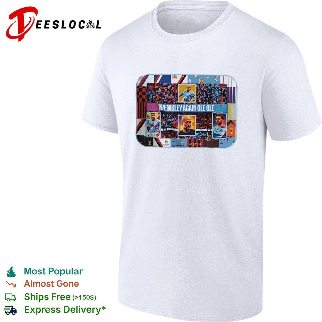 Erling Haaland Rodri Pep Guardiola Manchester City shirt