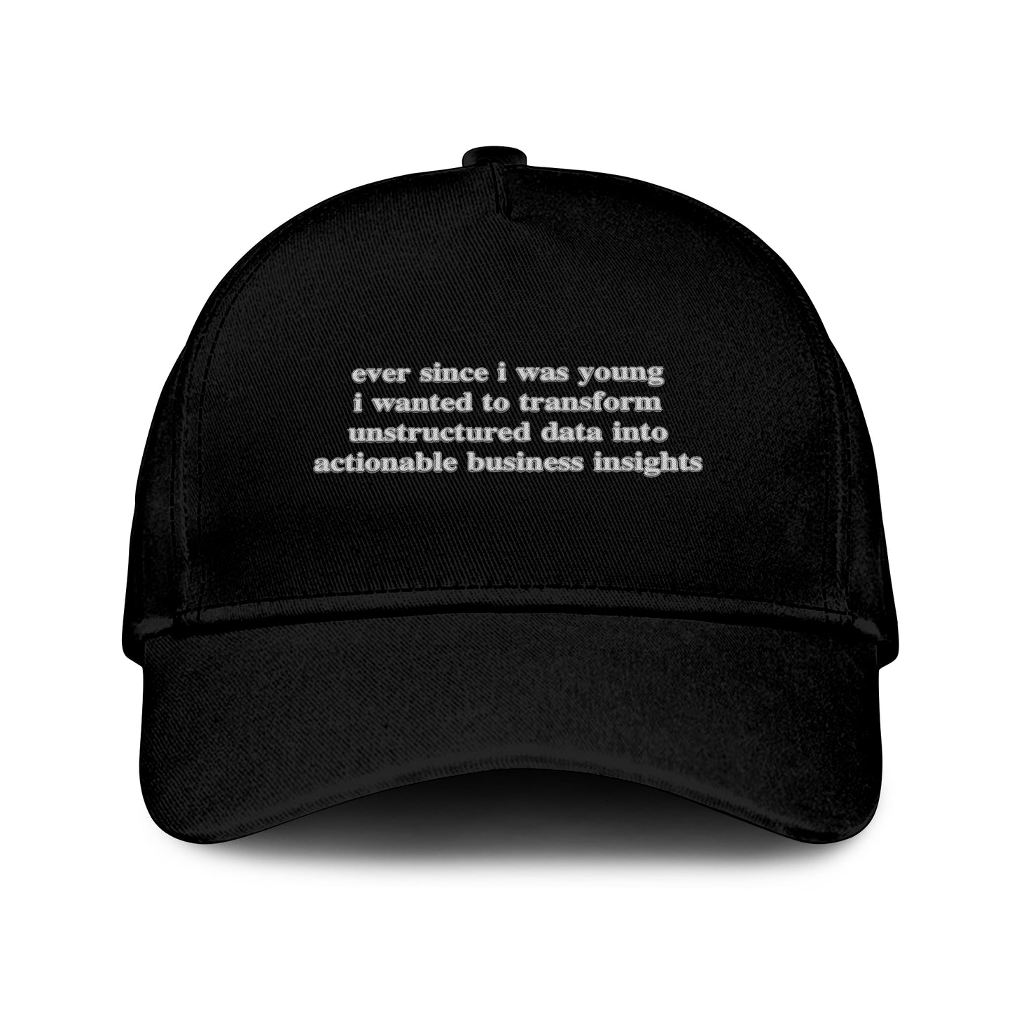 Ever Since I Was Young I Wanted To Transform Unstructured Data Into Actionable Business Insights Hat