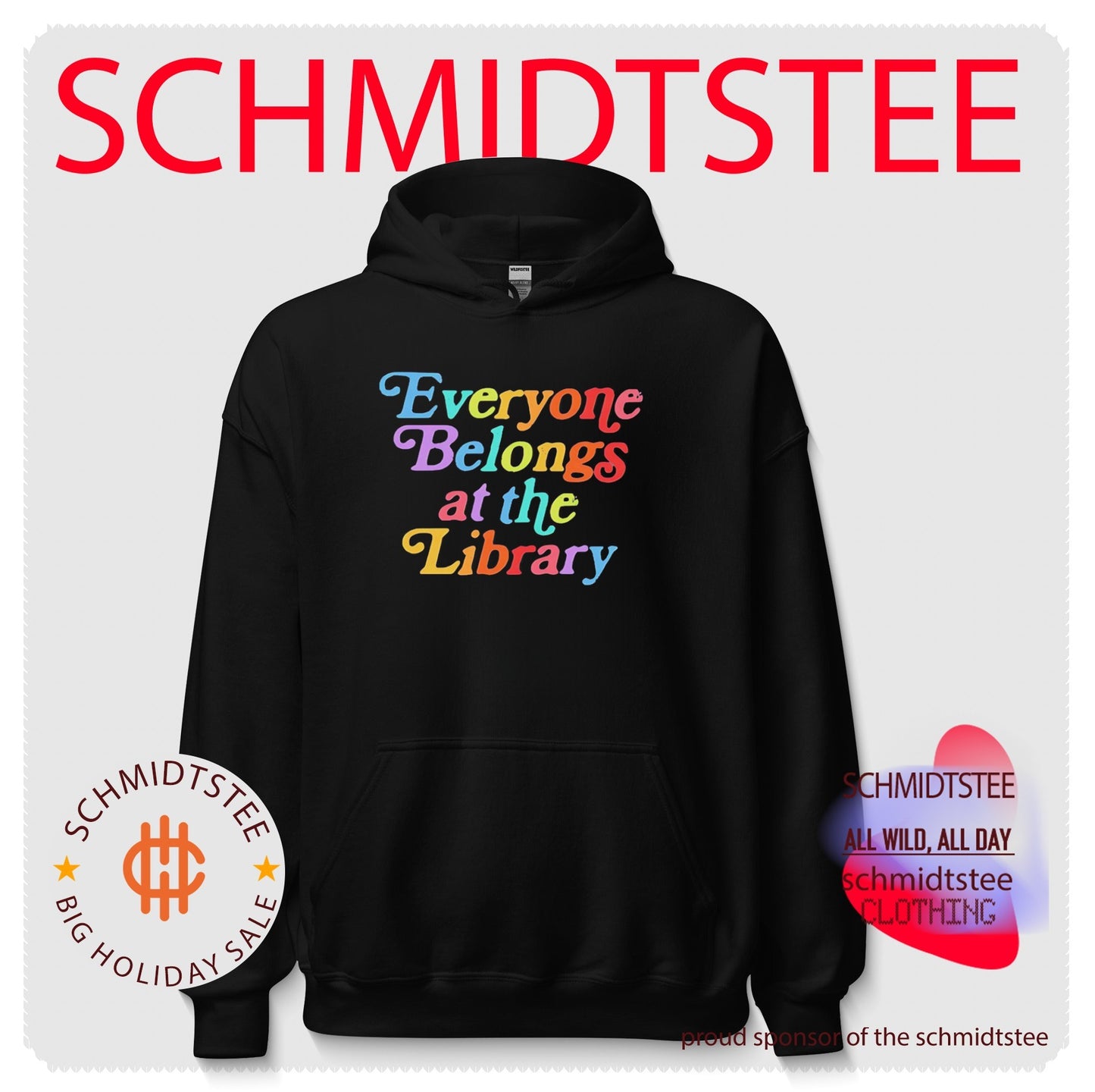 Everyone Belongs at the Library reading shirt