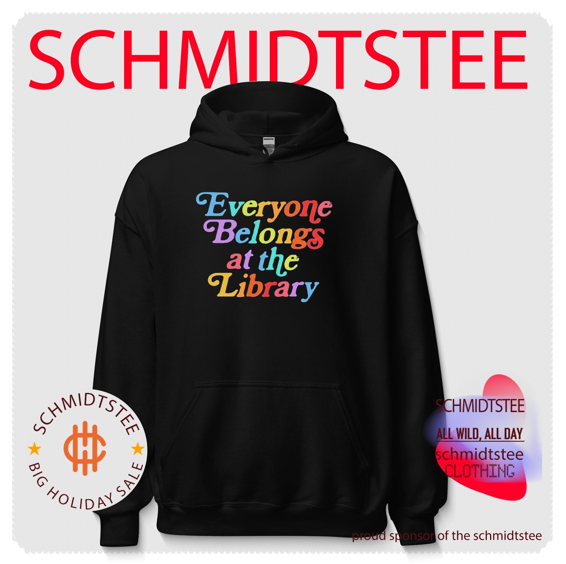 Everyone Belongs at the Library reading shirt