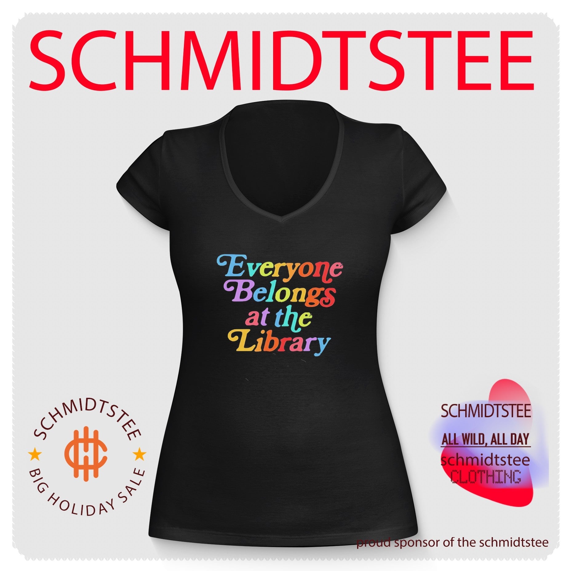 Everyone Belongs at the Library reading shirt