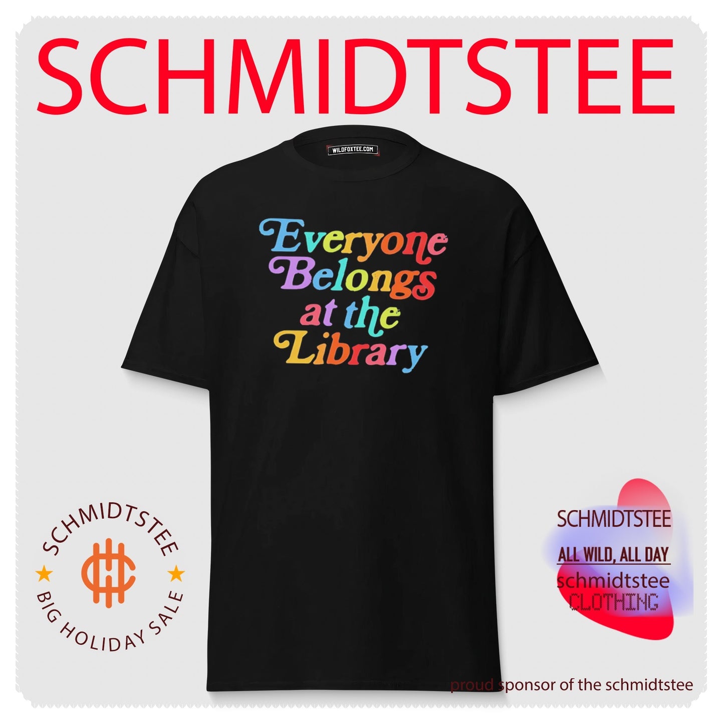 Everyone Belongs at the Library reading shirt