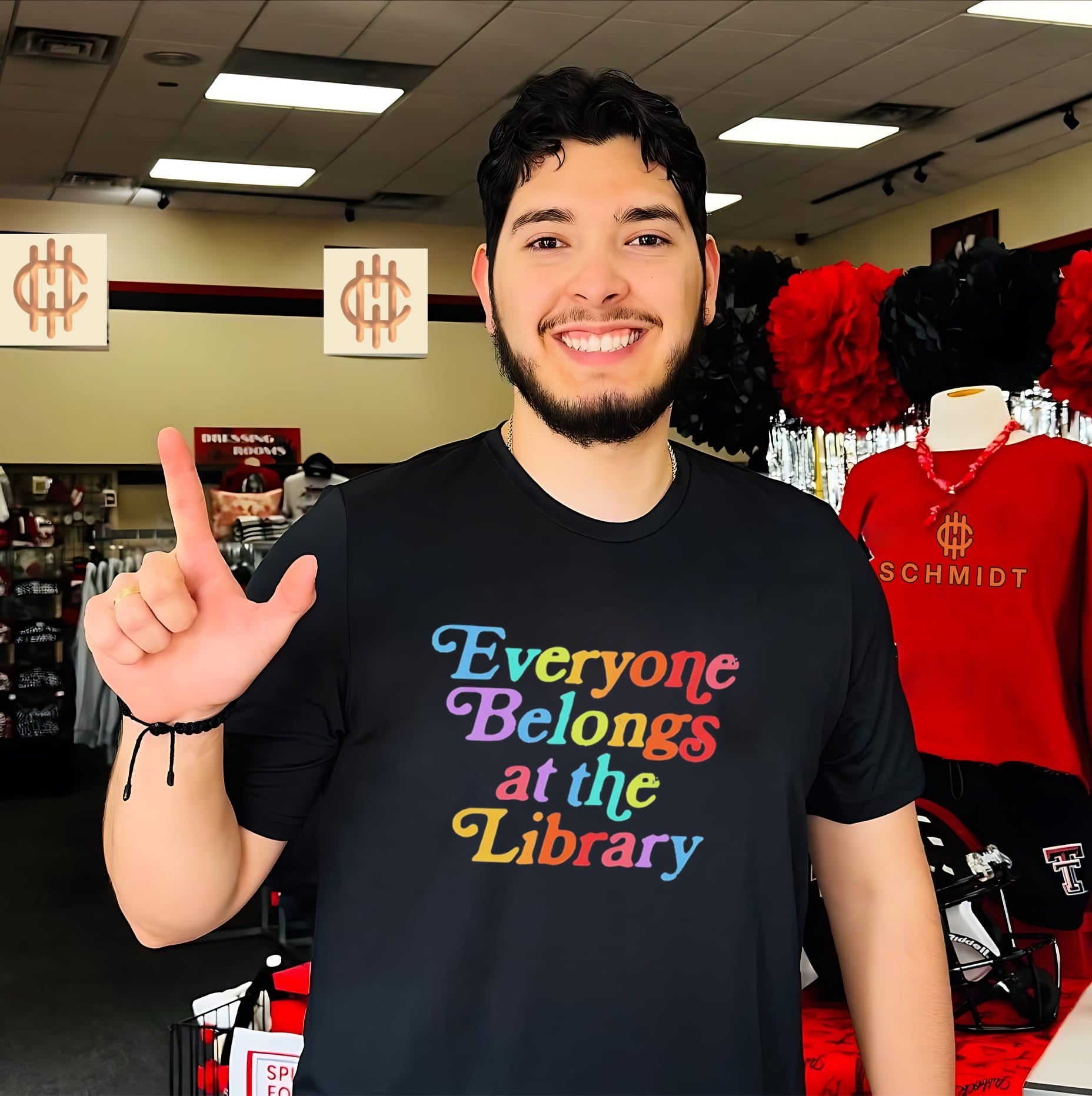 Everyone Belongs at the Library reading shirt