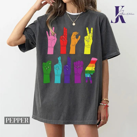 F*ck Trump Sign Language Shirt, Subtle Anti Trump Sweatshirt, ASL Fuck Trump Shirt, Activist Sweater, Fuck Trump Hand Sign LGBTQ+ Shirt Fabric Fit Womenswear Garment