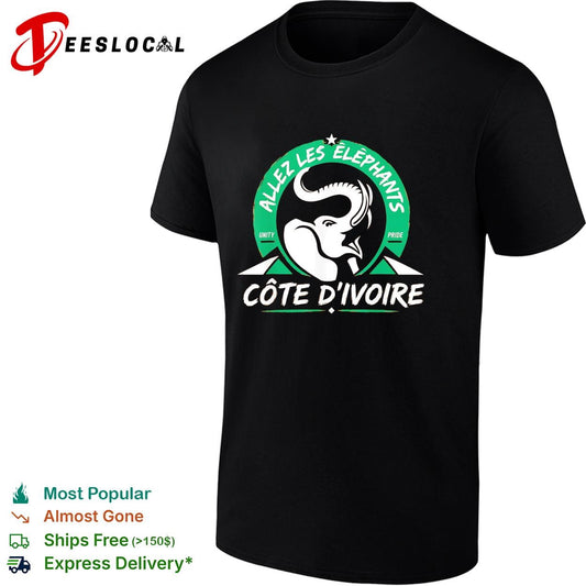 Allez les Elephants Cote d’Ivoire elephant crest badge shirt