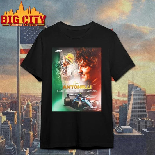 F1 Kimi Antonelli First Italian Winner In Chinese Grand Prix 2026 Poster Shirt