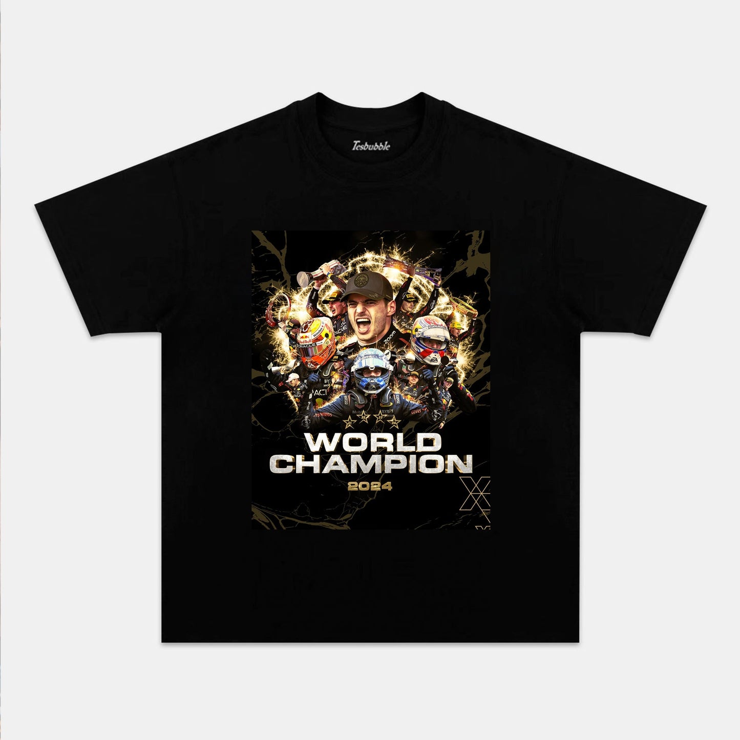 F1 MAX VERSTApPEN FOUR-TIME WORLD CHAMPION TEE