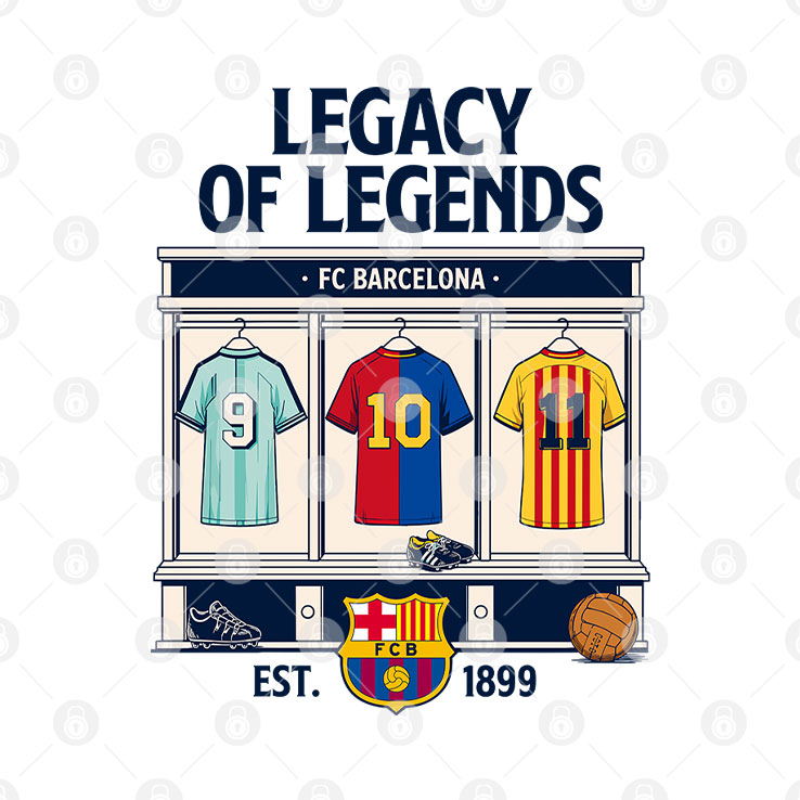FC Barcelona Legacy Of Legends Est 1899 Shirt