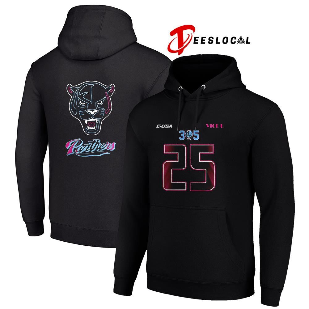 FIU Panthers 305 25 volume III neon lights graphic shirt