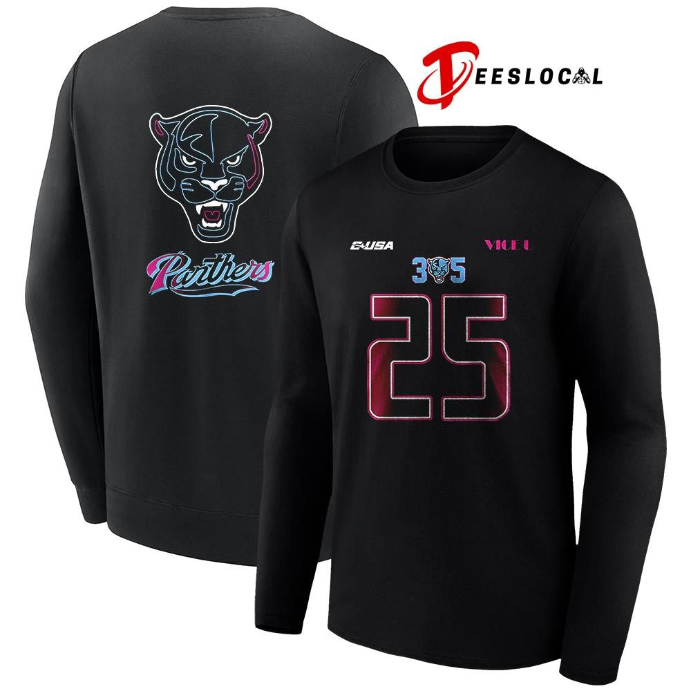 FIU Panthers 305 25 volume III neon lights graphic shirt