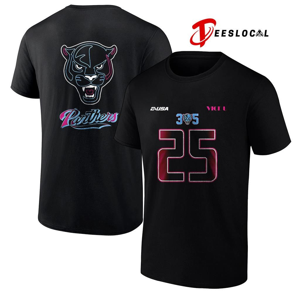 FIU Panthers 305 25 volume III neon lights graphic shirt