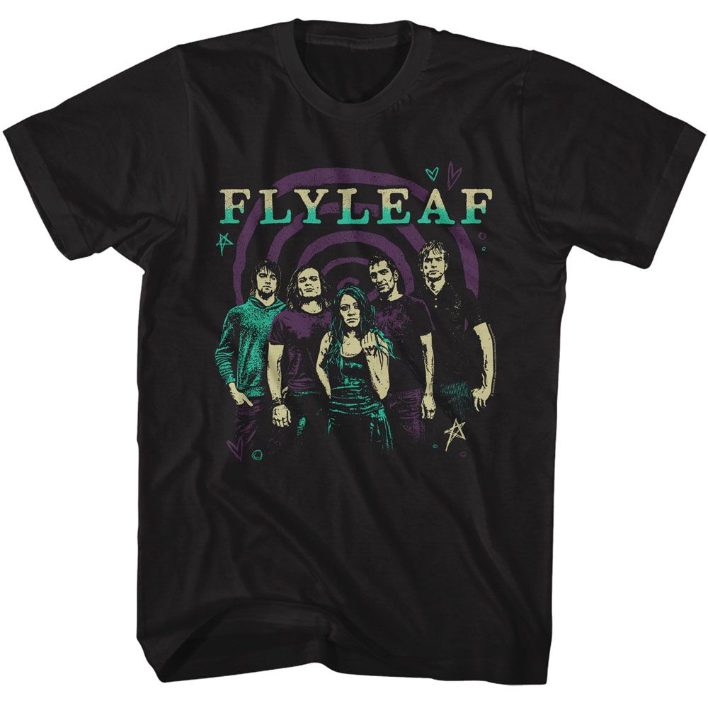 Fly Leaf - Group Photo - American Classics - Solid Black Adult Short Sleeve T-Shirt