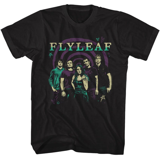 Fly Leaf - Group Photo - American Classics - Solid Black Adult Short Sleeve T-Shirt