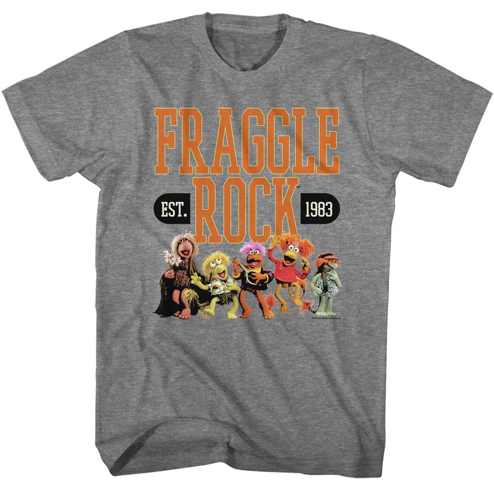 Fraggle Rock - Athletic - American Classics - Solid Gray Adult Short Sleeve T-Shirt