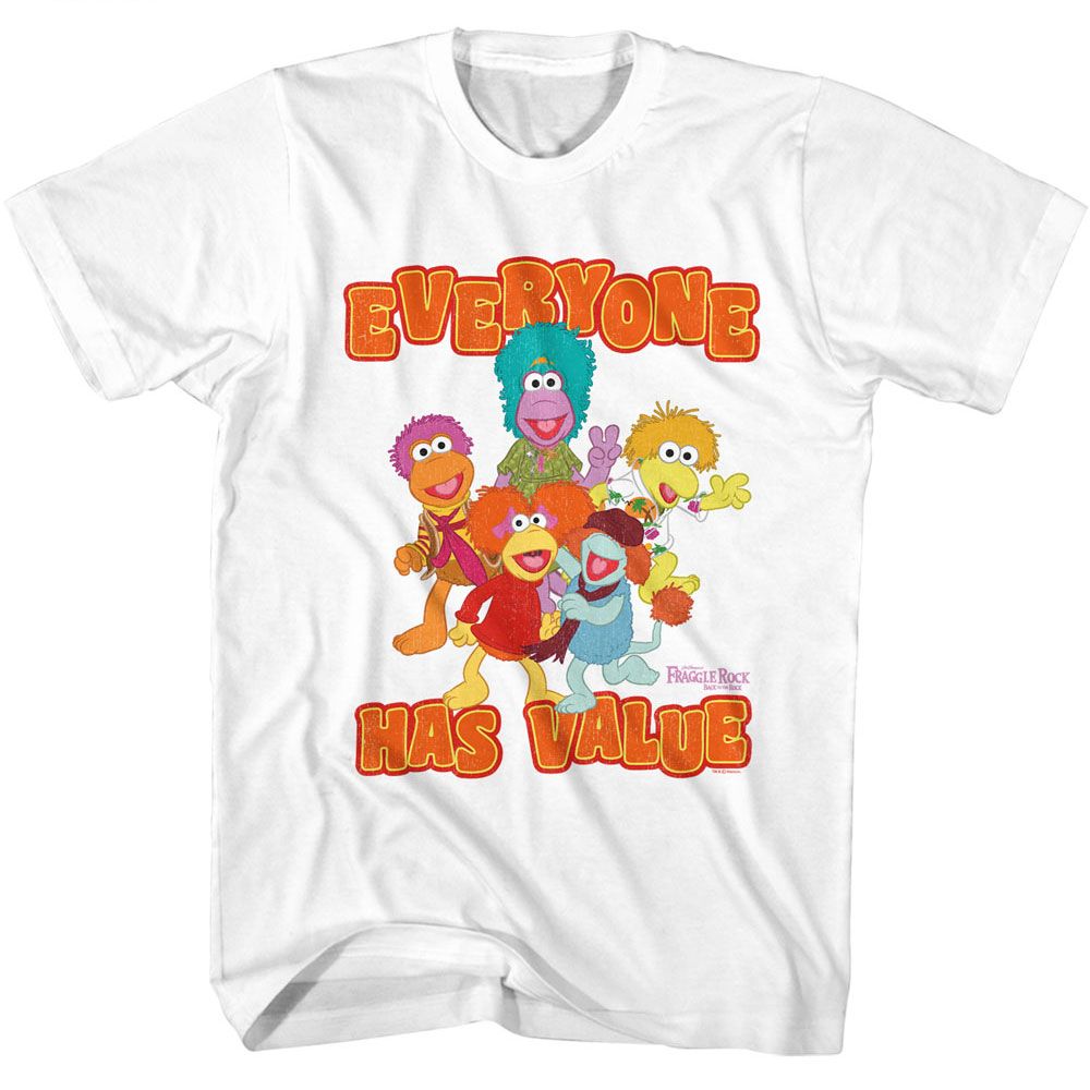 Fraggle Rock - Value - American Classics - Solid White Adult Short Sleeve T-Shirt