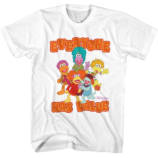 Fraggle Rock - Value - American Classics - Solid White Adult Short Sleeve T-Shirt