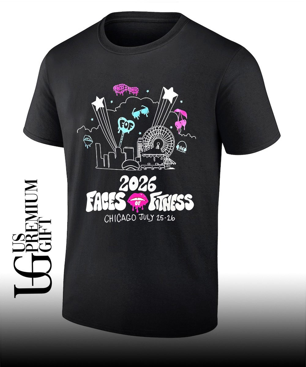 Faces of Fitness 2026 Chicago July 25-26 Event FOF logo shirt
