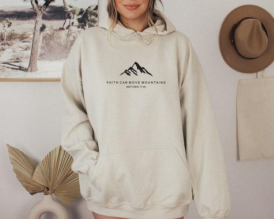 Faith Can Move Mountains Sweatshirt | Christian Sweatshirt | Faith Sweatshirt