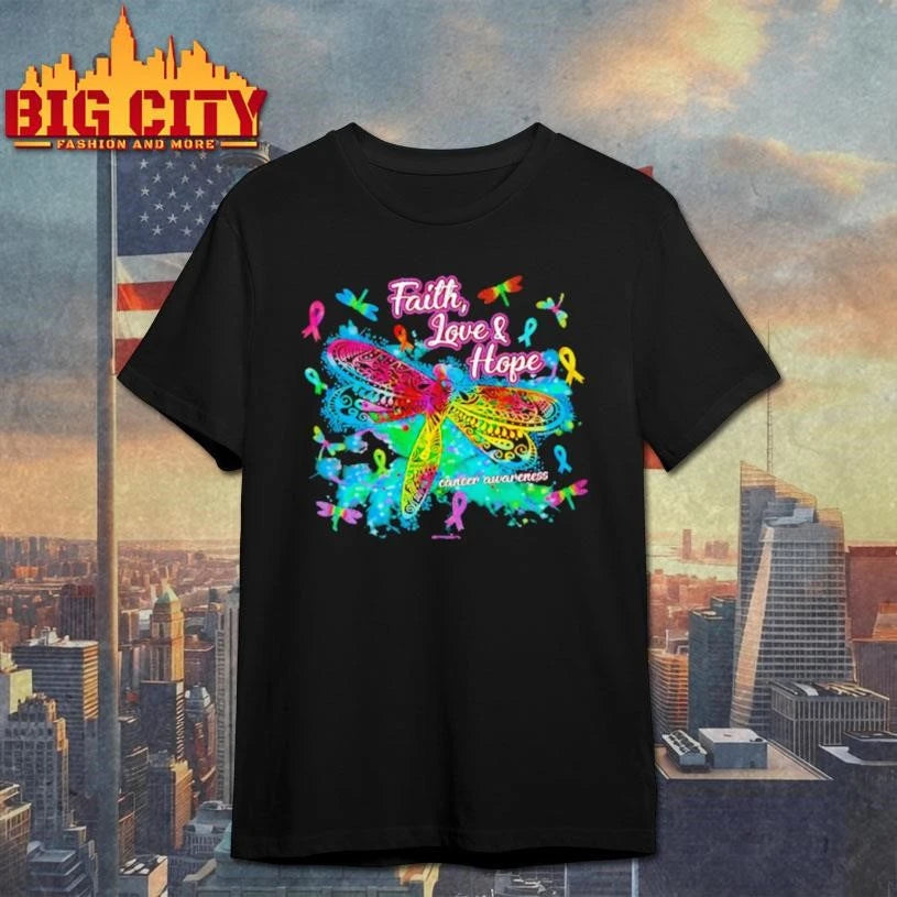 Faith Love Hope Dragonfly Shirt