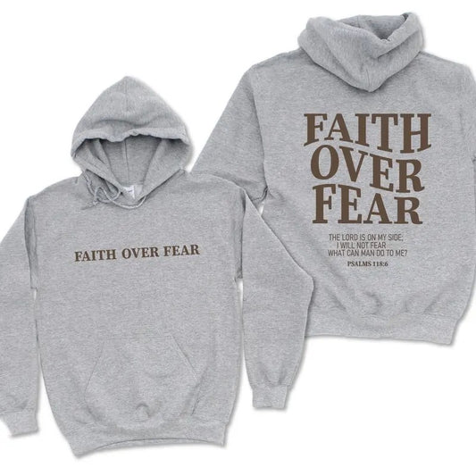 Faith Over Fear Christian Sweatshirt or Hoodie ,Christian Sweatshirt ,Jesus Hoodie Cotton