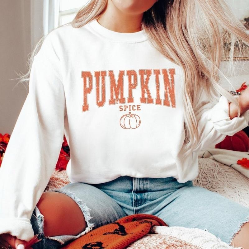Fall Coffee Sweater Cute Fall Sweatshirt Thanksgiving Pumpkin Latte Drink Cup Pumpkin Spice Shirt, - clothing by TeeHivey.com