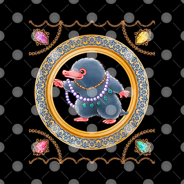 Fantastic Beasts Niffler And Jewelry T Shirt