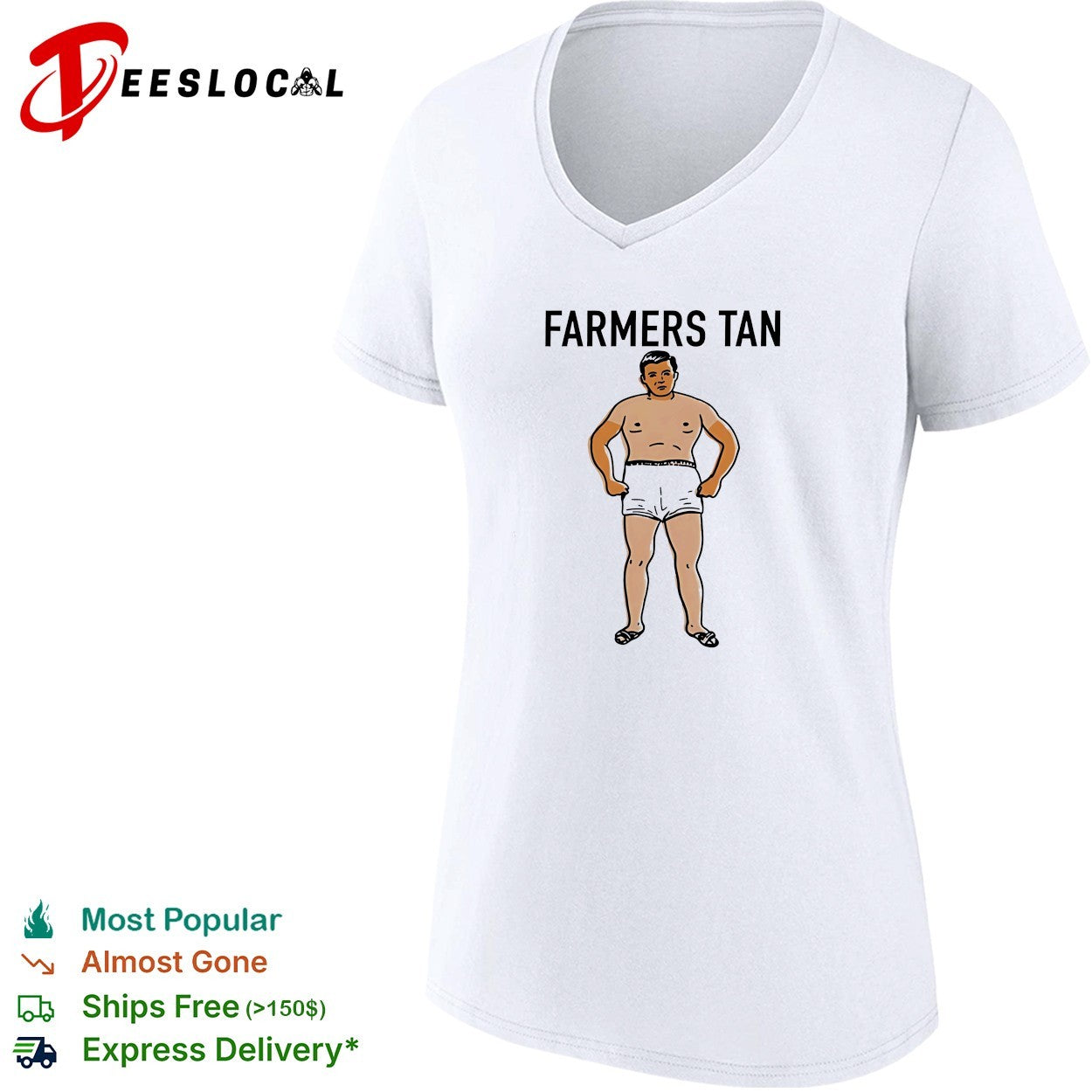 Farmers tan man summer cartoon shirt