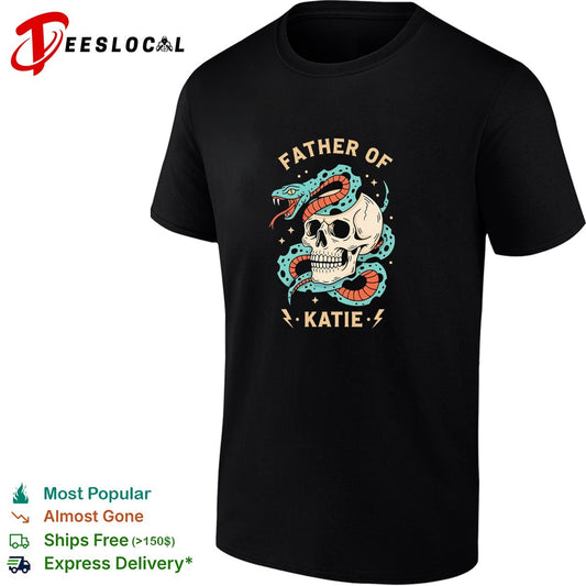 Father of Katie Snake and Skull Gothic Occult Themed Pop Culture Aesthetic shirt