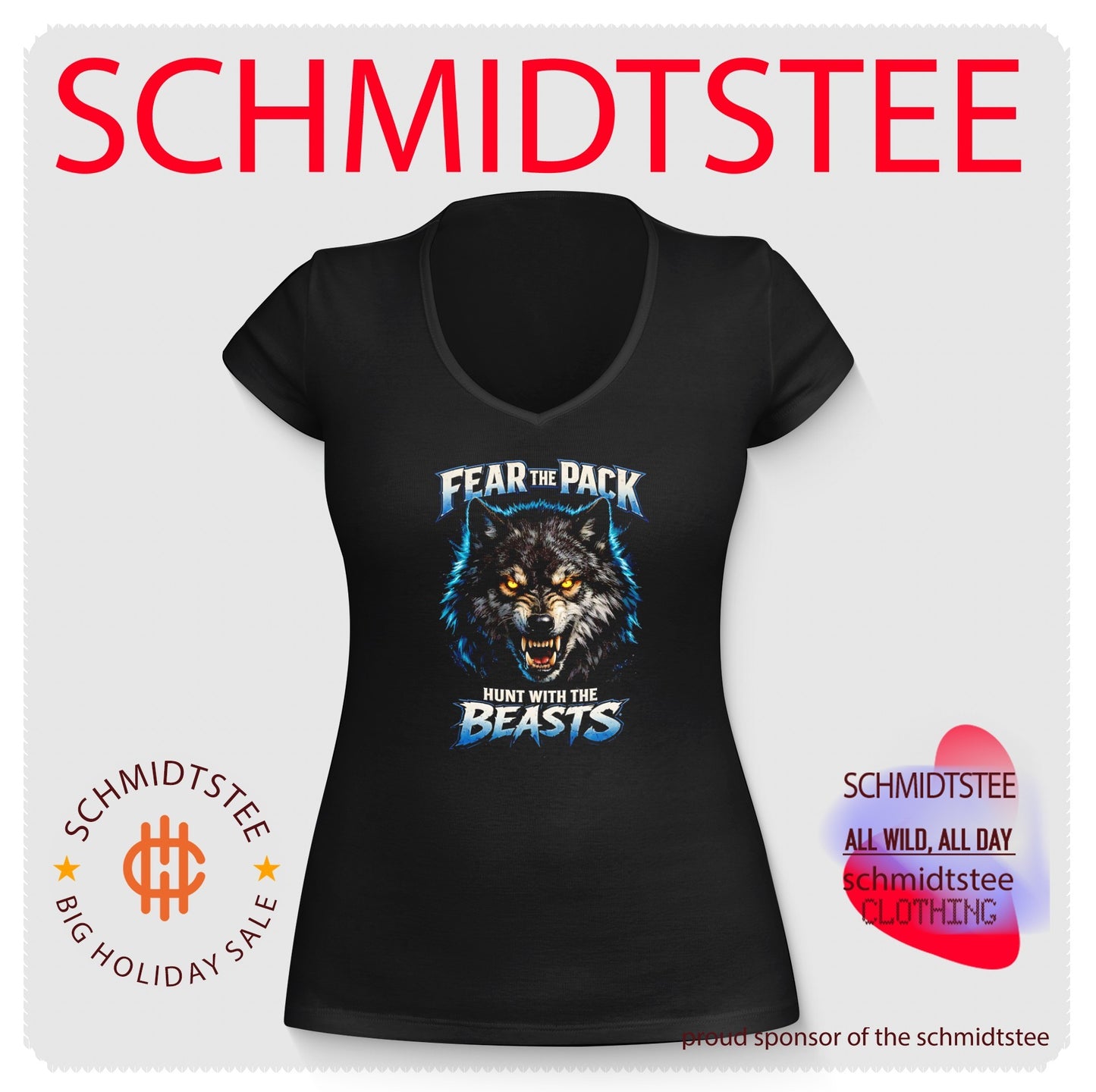 Fear the Pack Hunt with the Beasts wolf shirt
