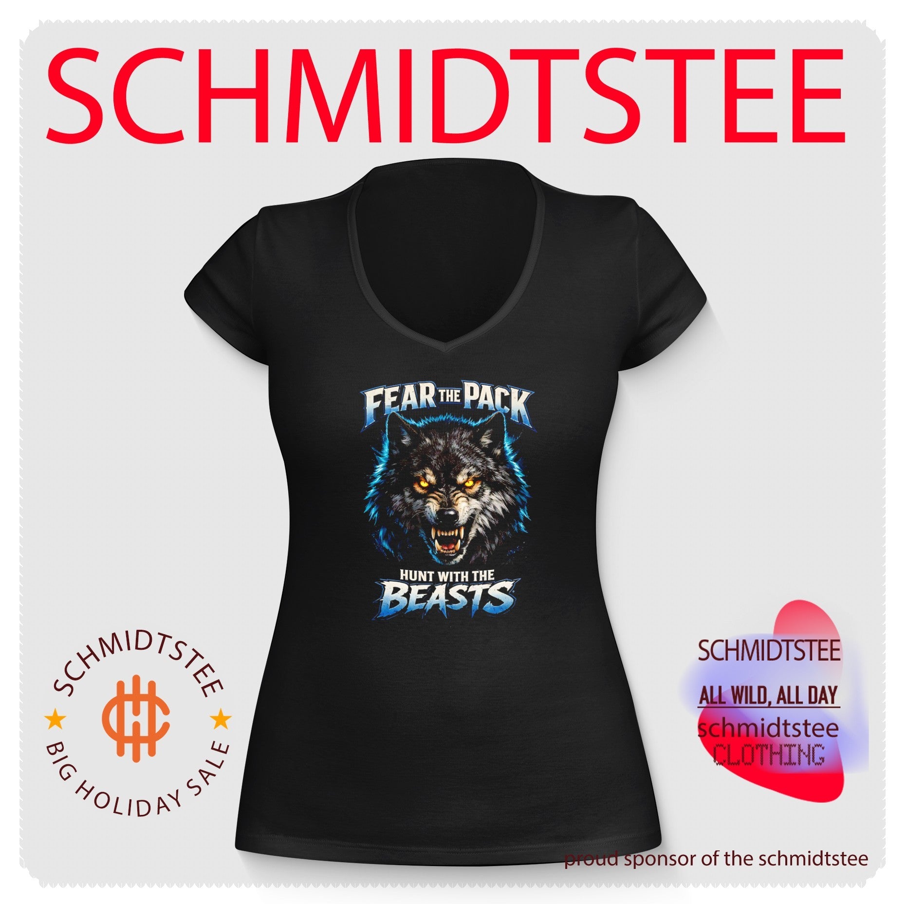 Fear the Pack Hunt with the Beasts wolf shirt