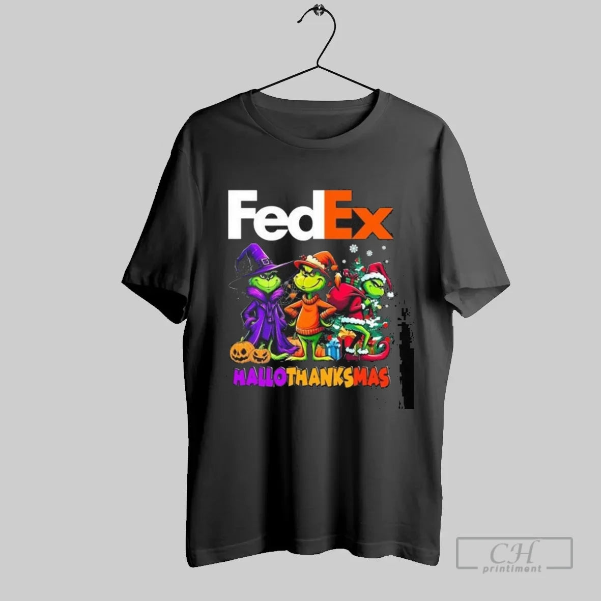 Fedex The Grinch Hallothanksmas 2025 - clothing by TeeHivey.com