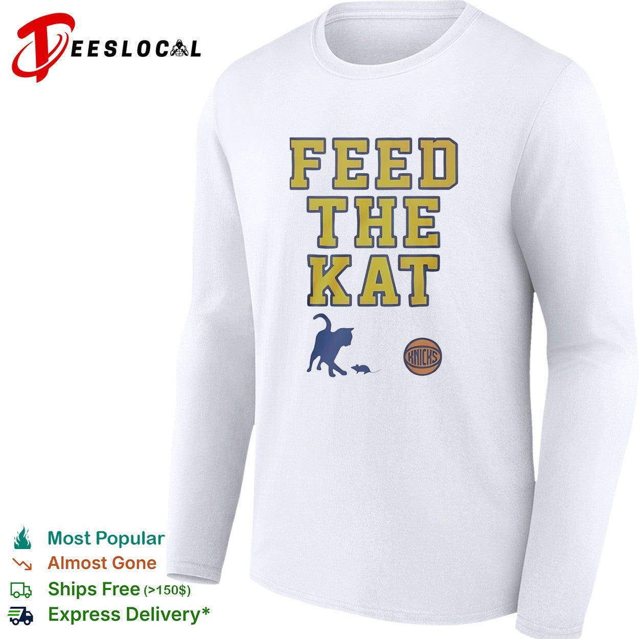 Feed the Kat New York Knicks cat fan slogan shirt