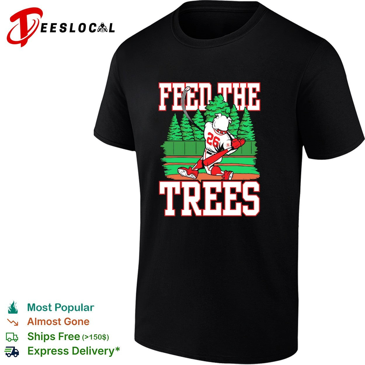 Feed the Trees Georgia Bulldogs baseball shirt