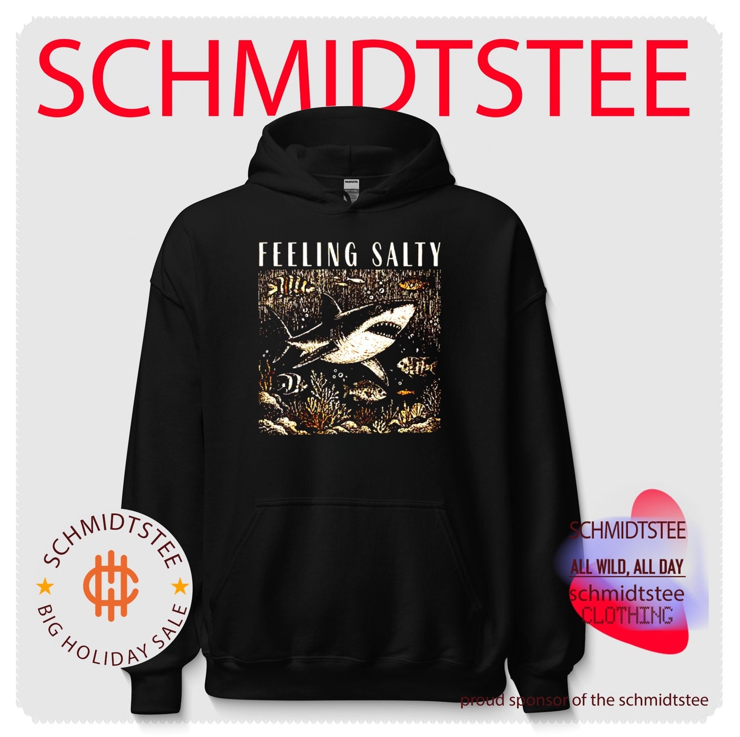 Feeling Salty Shark Ocean Life sea underwater shirt