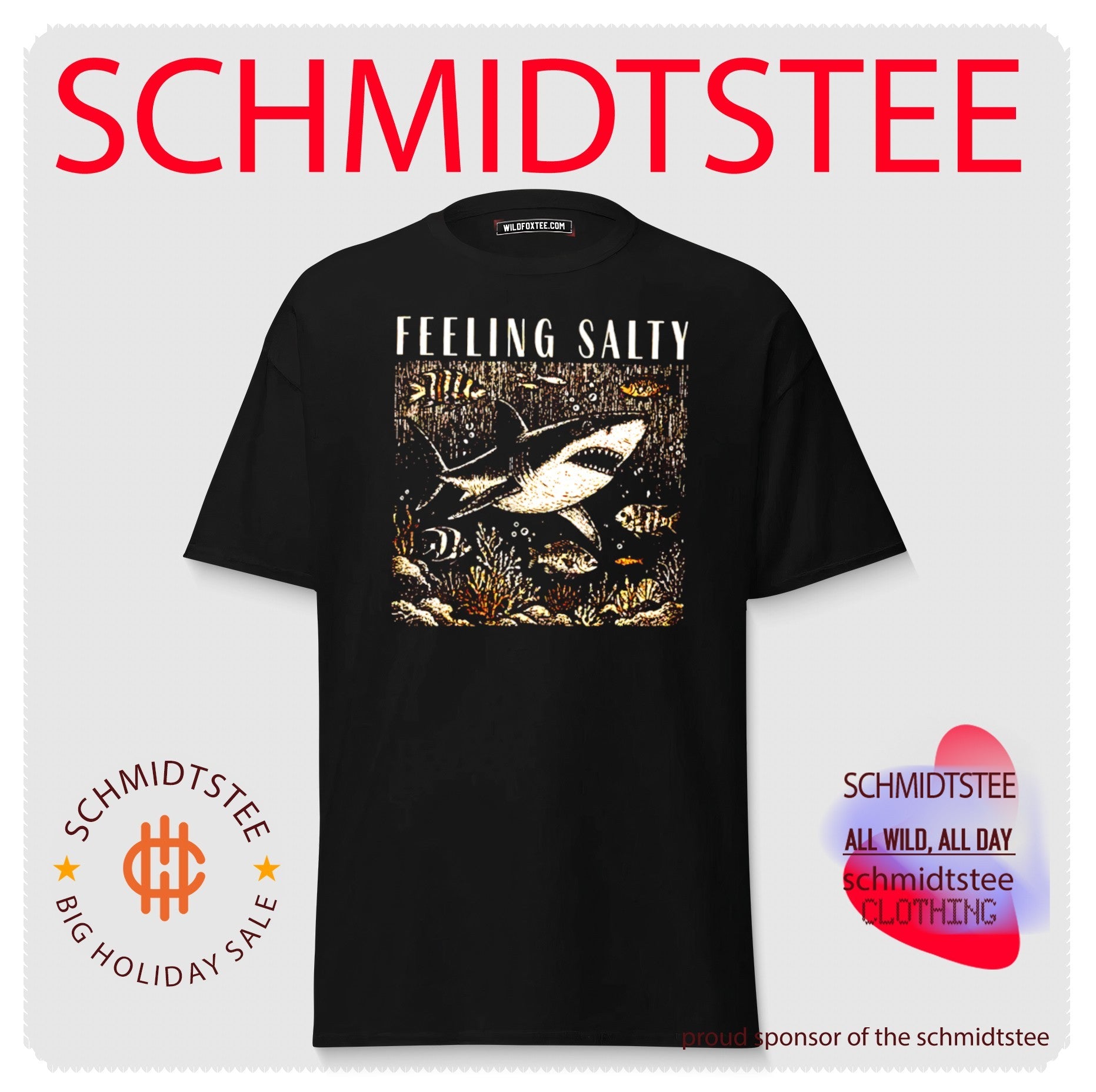 Feeling Salty Shark Ocean Life sea underwater shirt