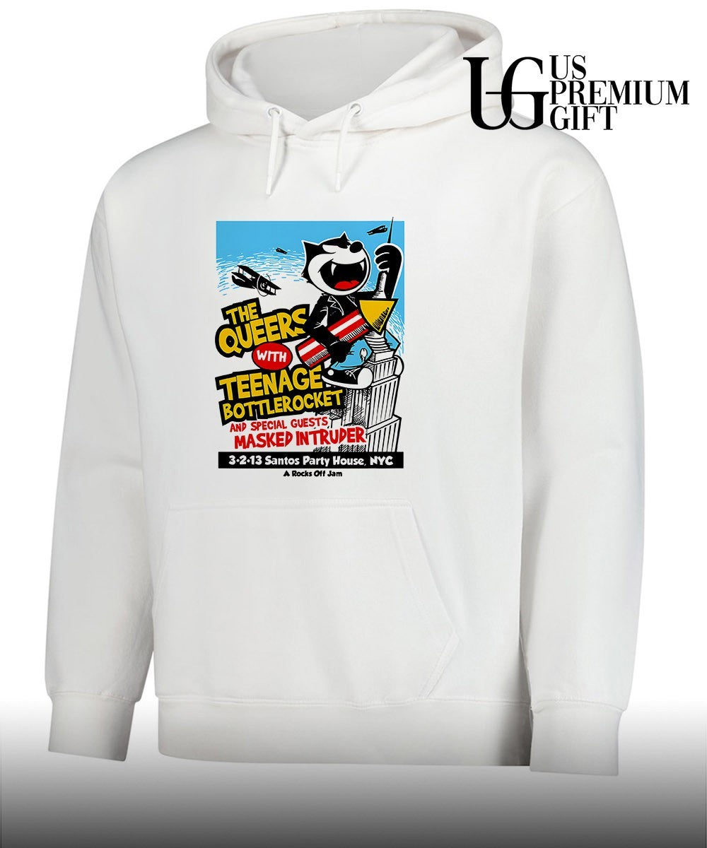 Felix the Cat The Queers Teenage Bottlerocket Masked Intruder Santos Party House shirt