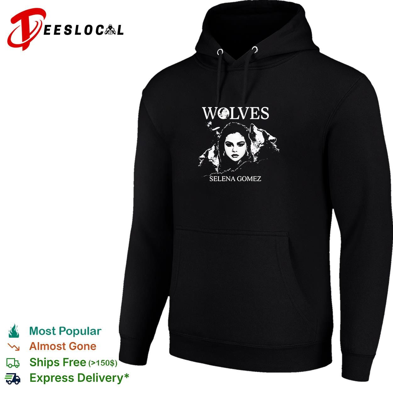 Female artist wolves portrait moon art shirt