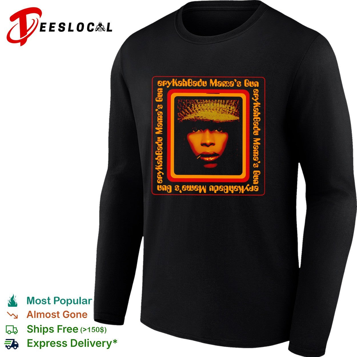 Female neo-soul artist iconic album portrait earth-tone framed record art shirt
