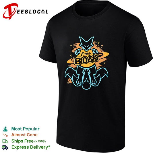 Final Boss Kitsune Fox Nine Tails Celestial Planet Anime Gaming Gamer Power shirt