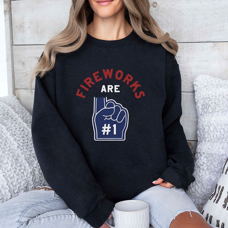 Fireworks Are Number 1 Foam Finger 4th Of July T Shirt