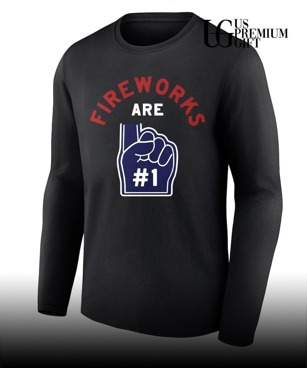 Fireworks are number 1 Foam Finger 4th Of July shirt