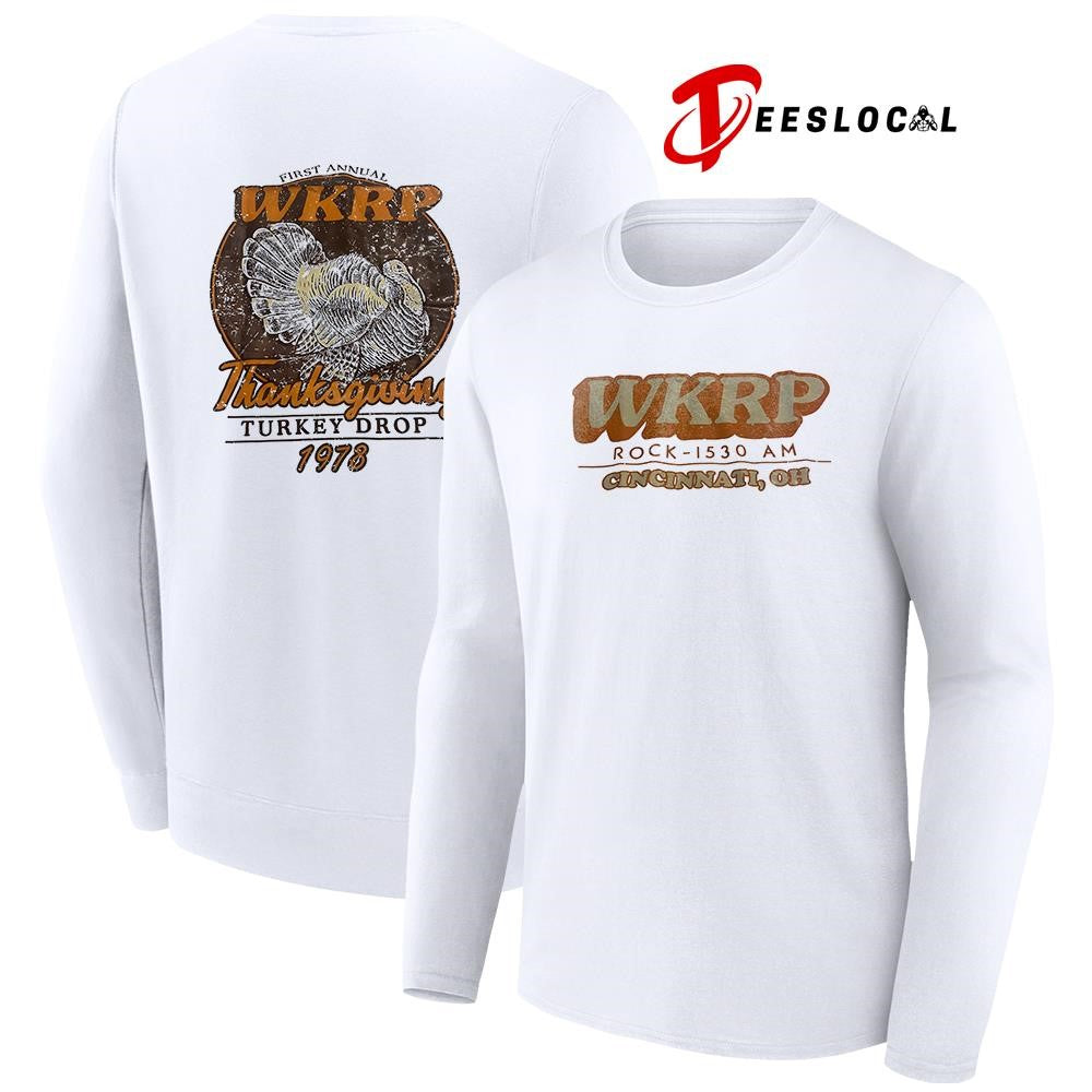First annual WKRP Rock 1530 am Cincinnati Thanksgiving turkey drop graphic shirt