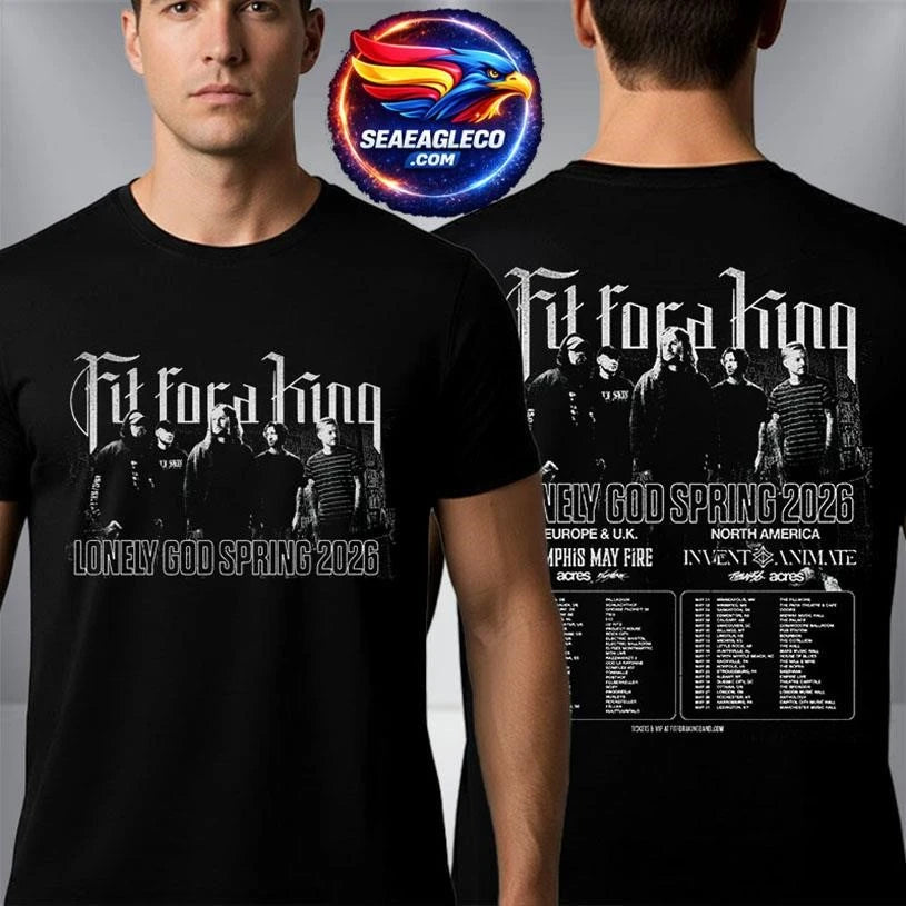 Fit For A King Lonely God Spring 2026 Schedule Tour Two Sided Shirt
