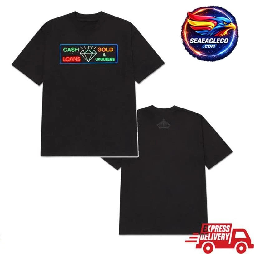 Fitted Hawaii Gold &amp; Ukuleles Two Sided Shirt