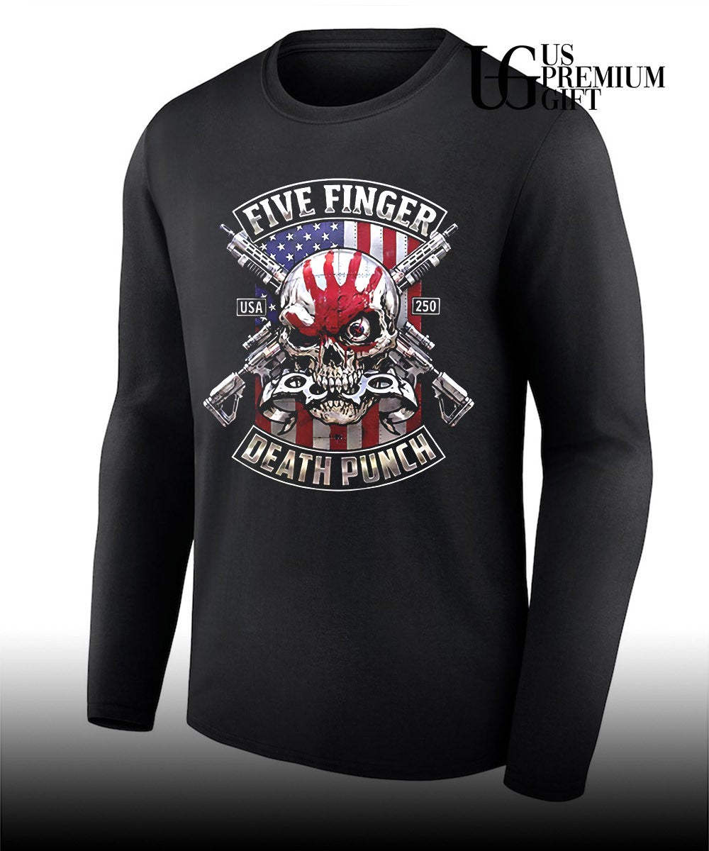Five Finger Death Punch Usa 250 Skull and Rifles shirt