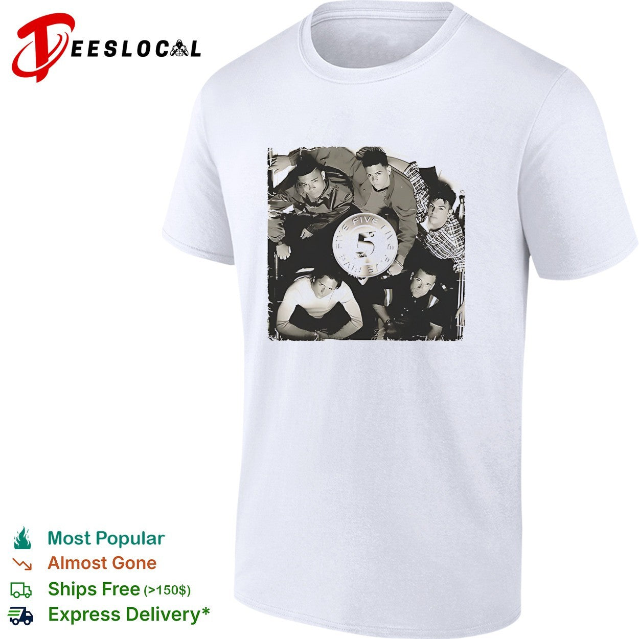 Five band photo shirt