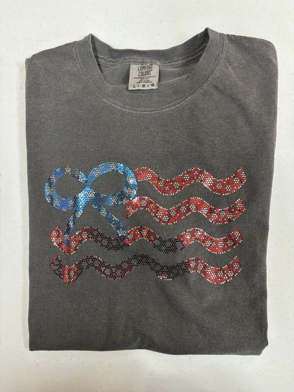 Flag Coquette Spangled Comfort Colors T-Shirt