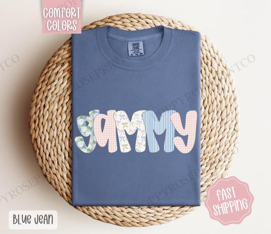 Floral Gammy Comfort Colors Shirt, Cute Spring Grandma Tshirt, Coquette Gammy Tee