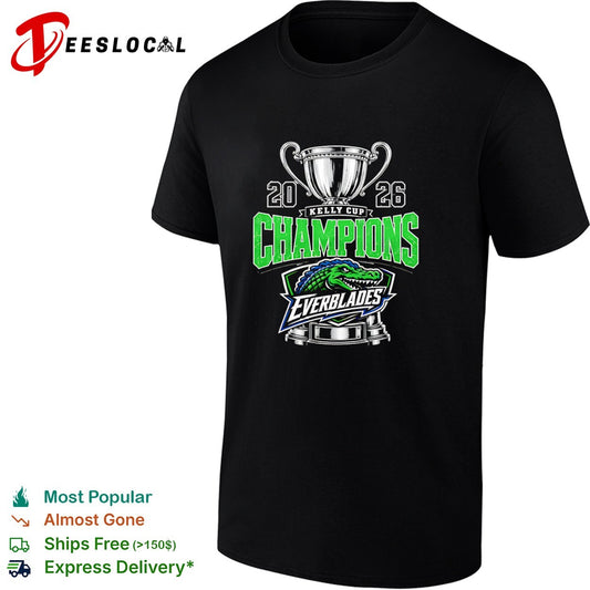 Florida Everblades 20 26 Kelly Cup Champions Gator Hockey Team Logo Sport Shirt